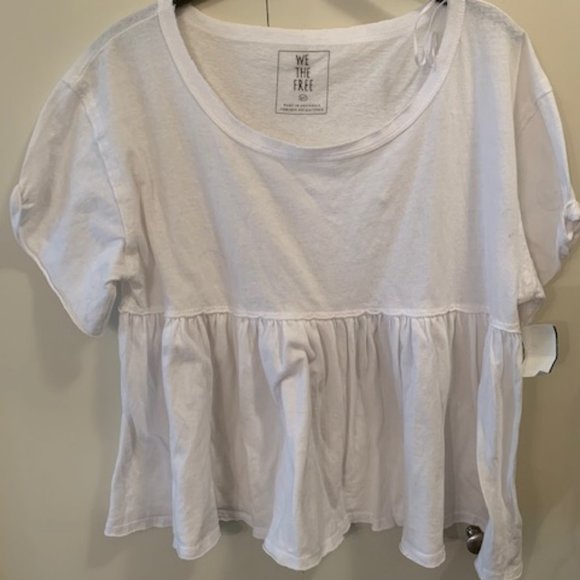 We The Free Oversize White T-Shirt XL - NEW - Picture 1 of 3